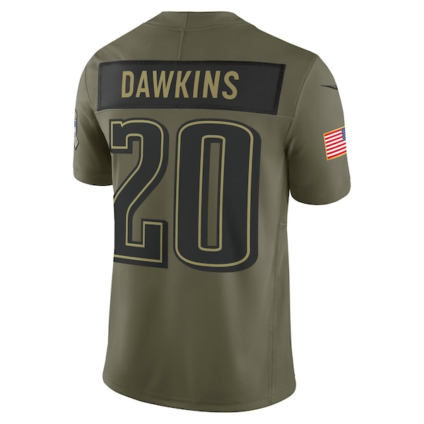 Brian Dawkins Philadelphia Eagles Nike 2025 Salute to Service Retired Limited Jersey - Olive - Image 3