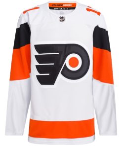 Alternative view of Travis Konecny Philadelphia Flyers adidas 2024 NHL Stadium Series Primegreen Authentic Player Jersey?¨C White