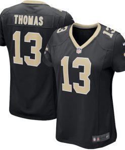 Alternative view of Michael Thomas New Orleans Saints Nike Women's Game Player Jersey - Black/White
