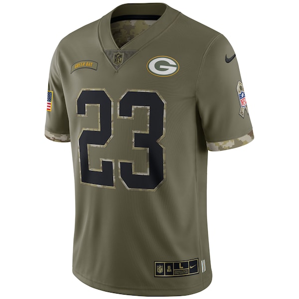 Jaire Alexander Green Bay Packers Nike 2022 Salute To Service Limited Jersey - Olive - Image 2