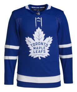 Alternative view of Toronto Maple Leafs adidas Home Primegreen Authentic Jersey - Royal