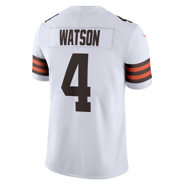 Deshaun Watson Cleveland Browns Nike 2020 Vapor Limited Jersey - White/Brown - Image 4