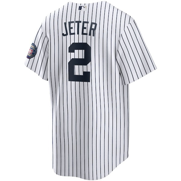 Derek Jeter New York Yankees Nike 2020 Hall of Fame Induction Home Replica Player Name Jersey - White/Navy - Image 3