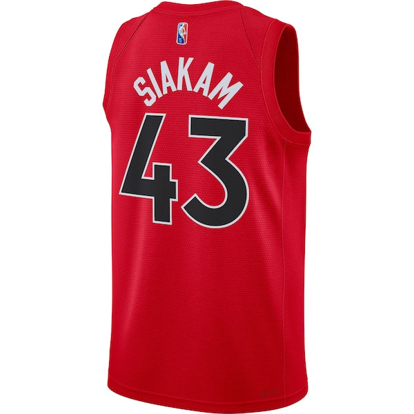 Pascal Siakam Toronto Raptors Nike 2021/22 Diamond Swingman Jersey - Icon Edition - Red - Image 3