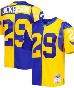Alternative view of Eric Dickerson Los Angeles Rams 1984 Split Legacy Replica Jersey - Royal/Gold