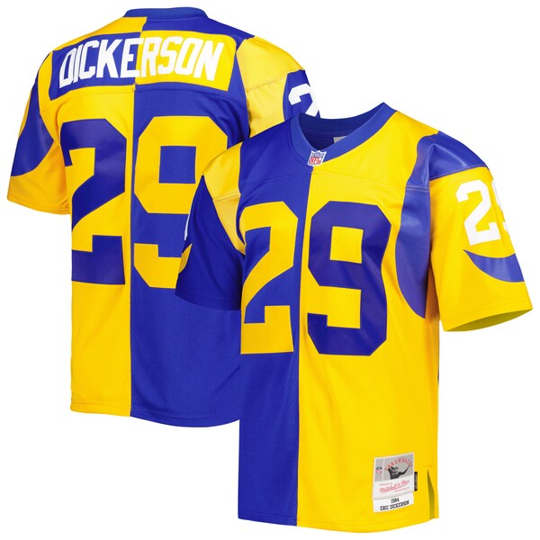 Eric Dickerson Los Angeles Rams 1984 Split Legacy Replica Jersey - Royal/Gold - Image 2
