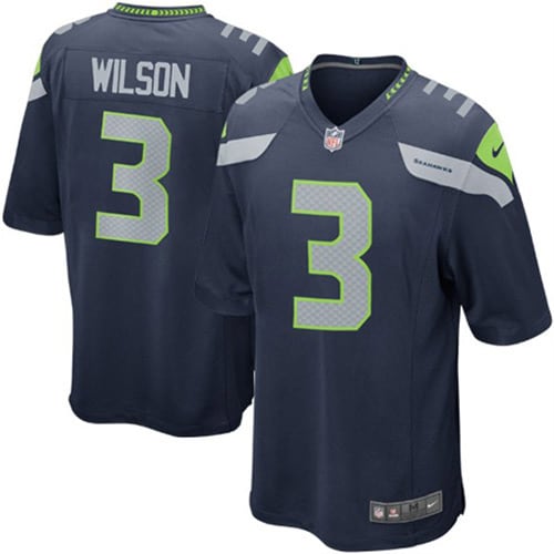Russell Wilson Seattle Seahawks Nike Youth Game Jersey - White/Navy - Image 6