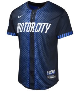 Alternative view of Javier Baez Detroit Tigers Nike Youth 2024 City Connect Limited Jersey - Navy
