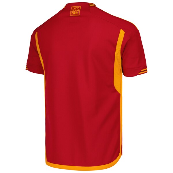 AS Roma adidas Youth 2023/24 Home Replica Jersey - Red - Image 4
