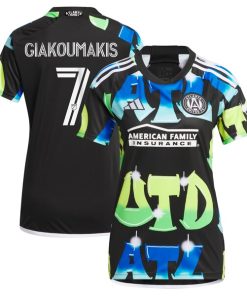 Giorgos Giakoumakis Atlanta United FC adidas Women's 2024 The 404 Replica Player Jersey - Black