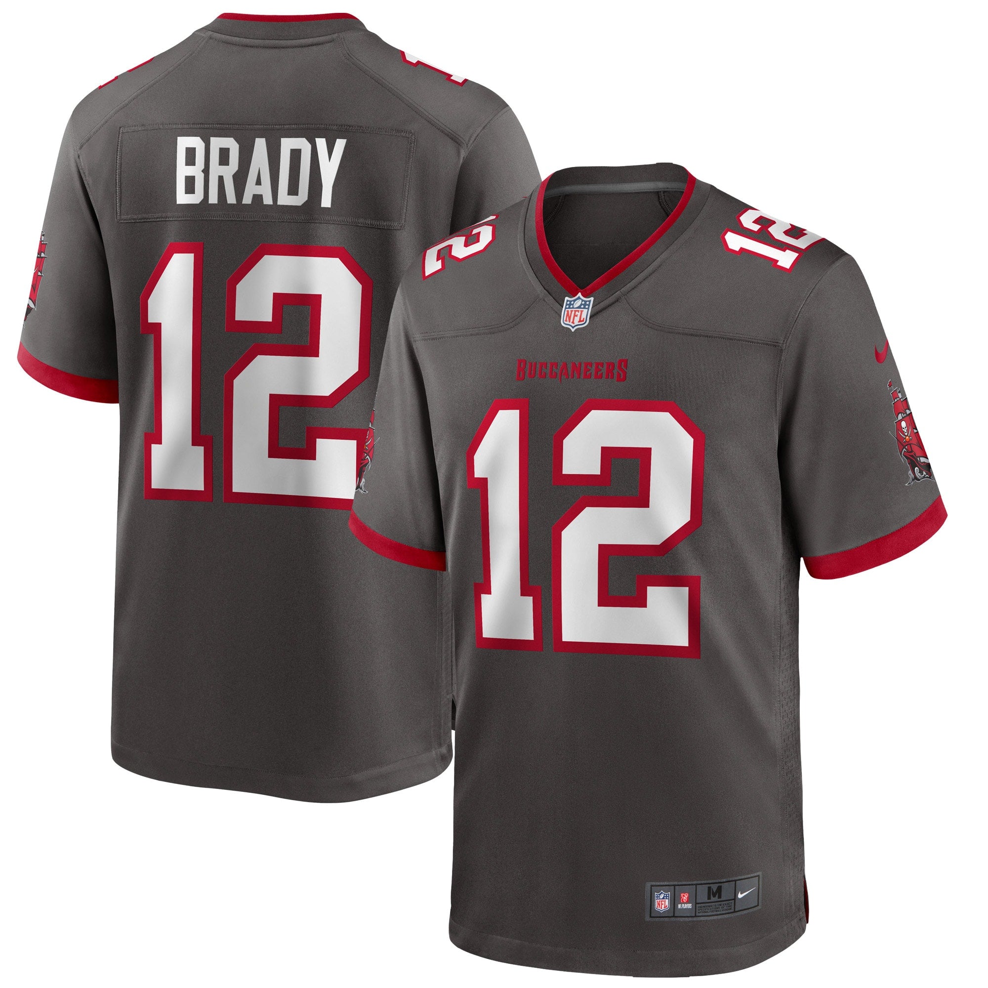 Tom Brady Tampa Bay Buccaneers Nike Game Jersey - Red/Pewter - Image 5