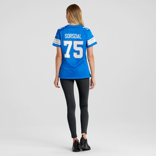 Colby Sorsdal Detroit Lions Nike Women's Team Game Jersey - Blue - Image 5