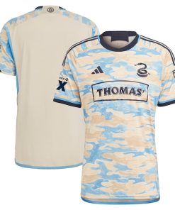 Philadelphia Union adidas 2024 Authentic Secondary Blank Jersey - Tan