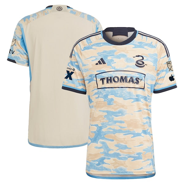 Philadelphia Union adidas 2024 Authentic Secondary Blank Jersey - Tan