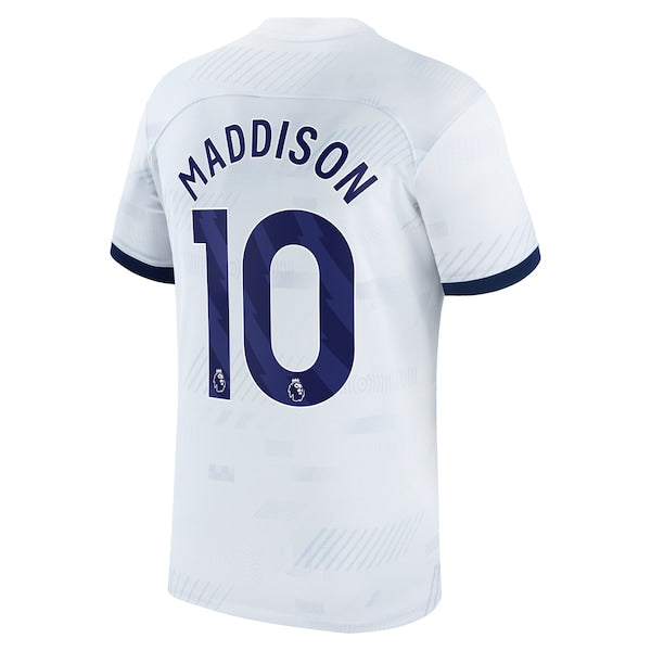 James Maddison Tottenham Hotspur Nike 2023/24 Home Stadium Replica Player Jersey - White/Tan - Image 4