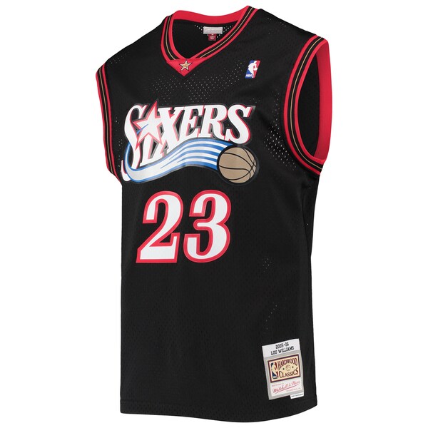 Lou Williams Philadelphia 76ers 2005/06 Hardwood Classics Swingman Jersey - Black - Image 2