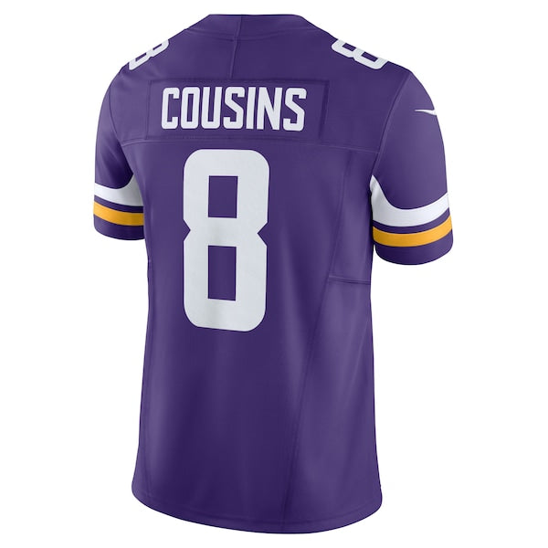 Kirk Cousins Minnesota Vikings Nike Vapor F.U.S.E. Limited Jersey - Purple - Image 3