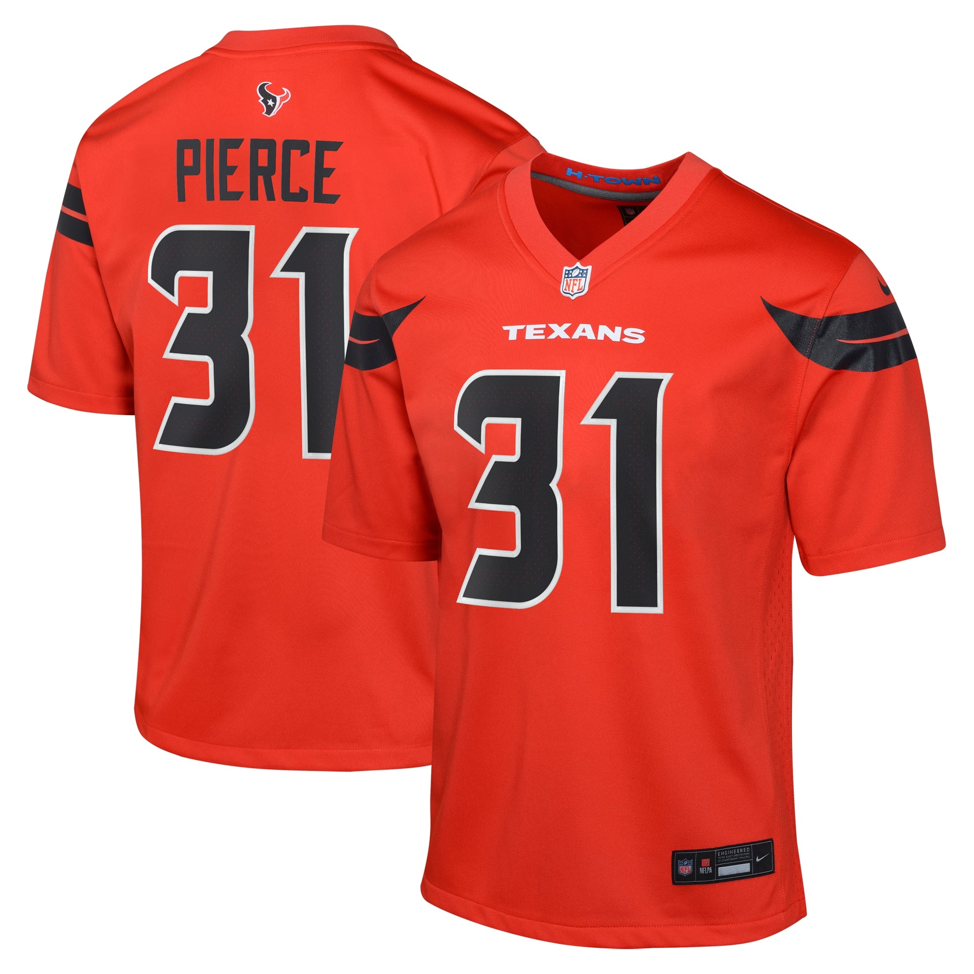 Dameon Pierce Houston Texans Nike Youth Game Jersey - Navy/Red - Image 6