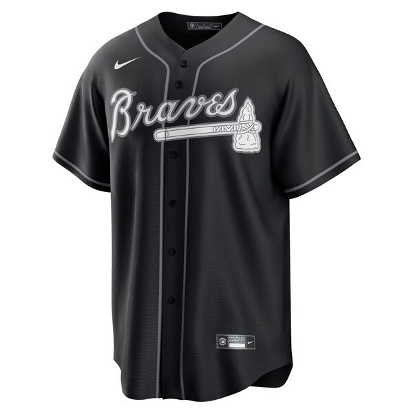 Ronald Acu?a Jr. Atlanta Braves Nike Lights Out Replica Player Jersey - Black - Image 2