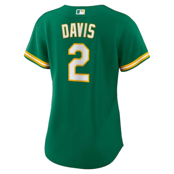 Khris Davis Oakland Athletics Nike Women's Alternate Replica Player Jersey - Green/White - Image 4