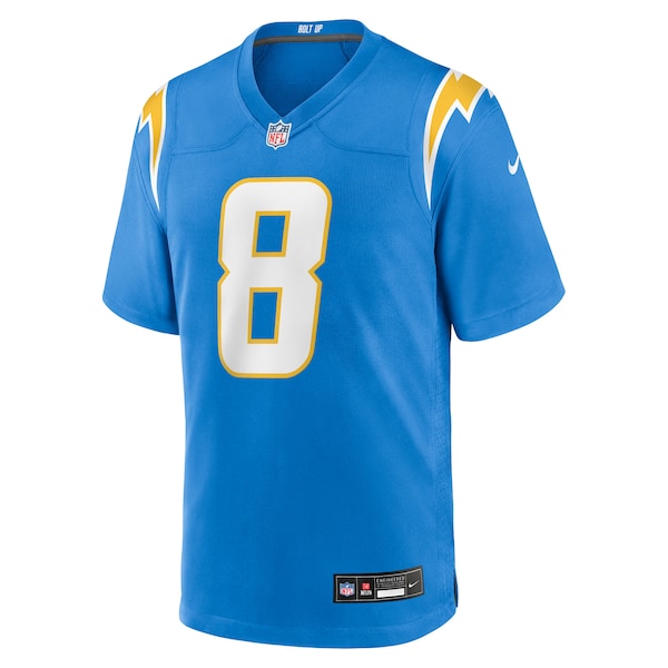 Omarion Hampton Los Angeles Chargers Nike Team Game Jersey - Powder Blue - Image 2