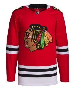 Alternative view of Chicago Blackhawks adidas Men's Home Primegreen Authentic Jersey - Red