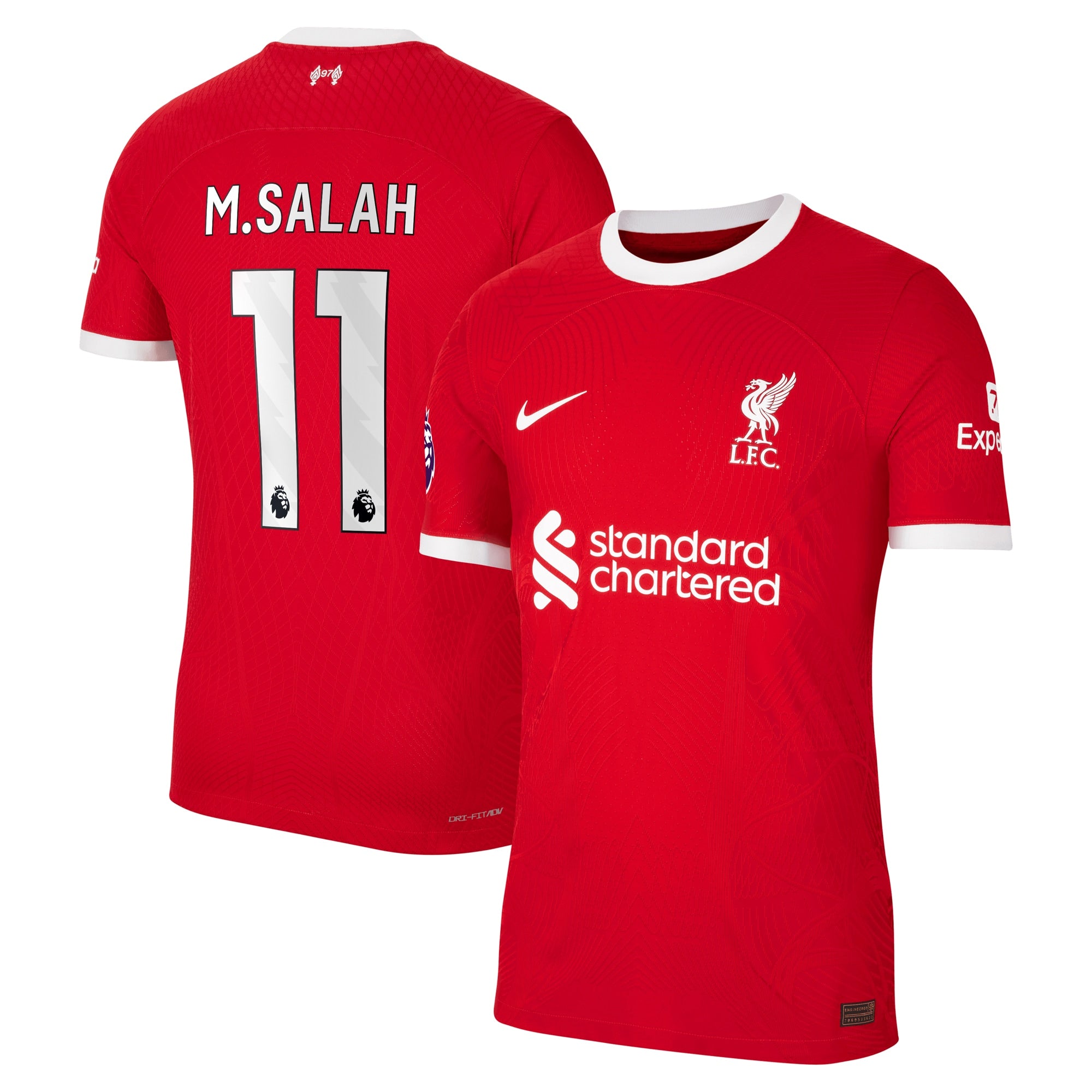 Mohamed Salah Liverpool Nike 2023/24 Away Authentic Player Jersey - White/Red - Image 5
