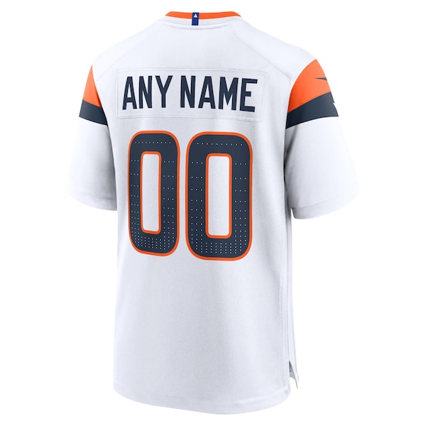 Denver Broncos Nike Custom Game Jersey - White - Image 3