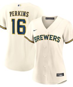 Blake Perkins Milwaukee Brewers Nike Women's Home Replica Jersey - Cream