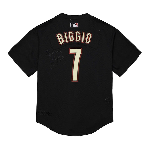 Craig Biggio Houston Astros Cooperstown Mesh Batting Practice Jersey - Black - Image 3