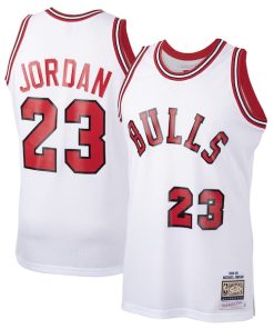 Michael Jordan Chicago Bulls 1984/85 Hardwood Classics Rookie Authentic Jersey - White/Red