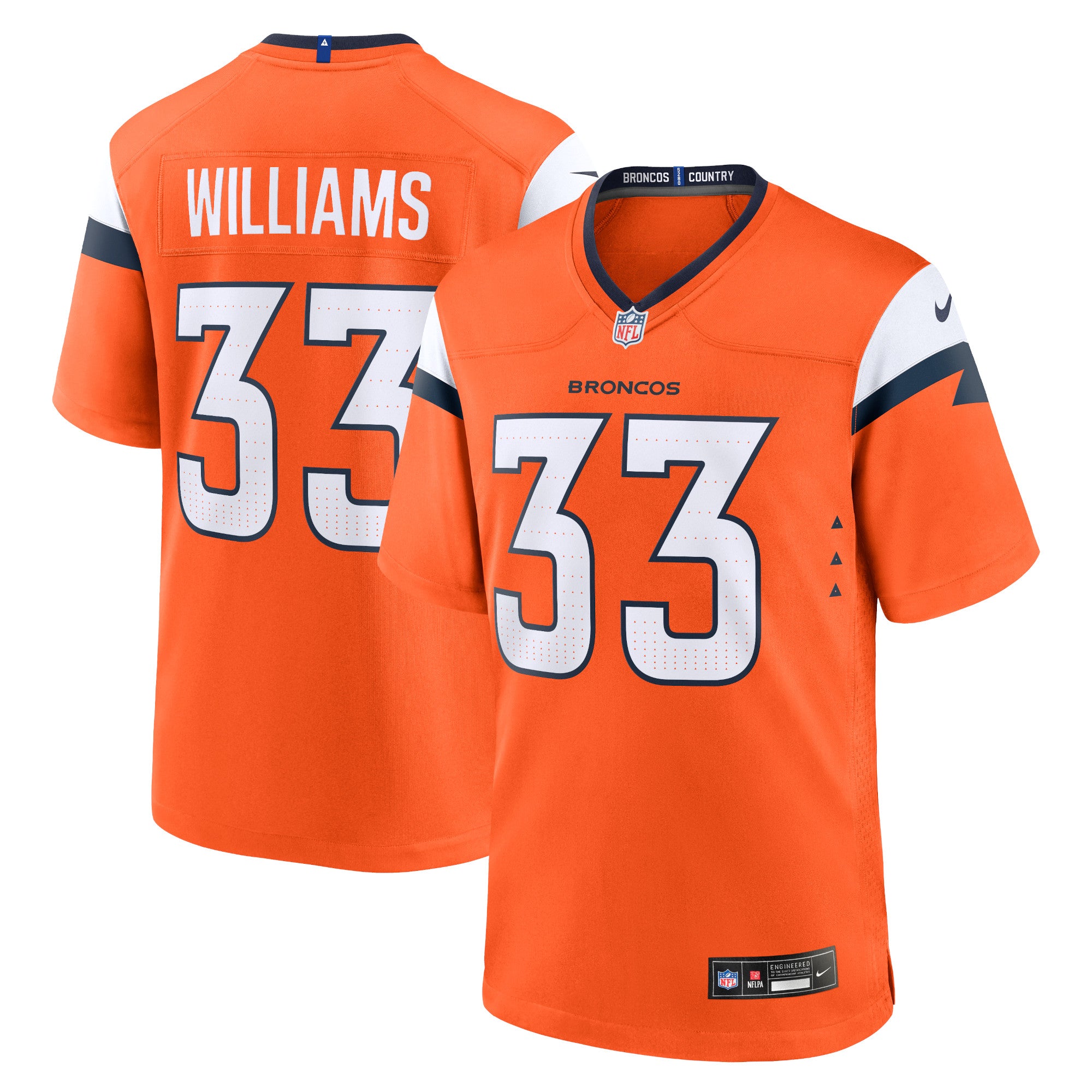 Javonte Williams Denver Broncos Nike Alternate Game Jersey - Navy - Image 5