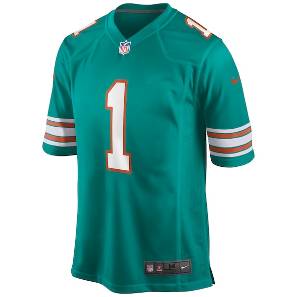 Tua Tagovailoa Miami Dolphins Nike Alternate Game Jersey - Aqua/White - Image 3