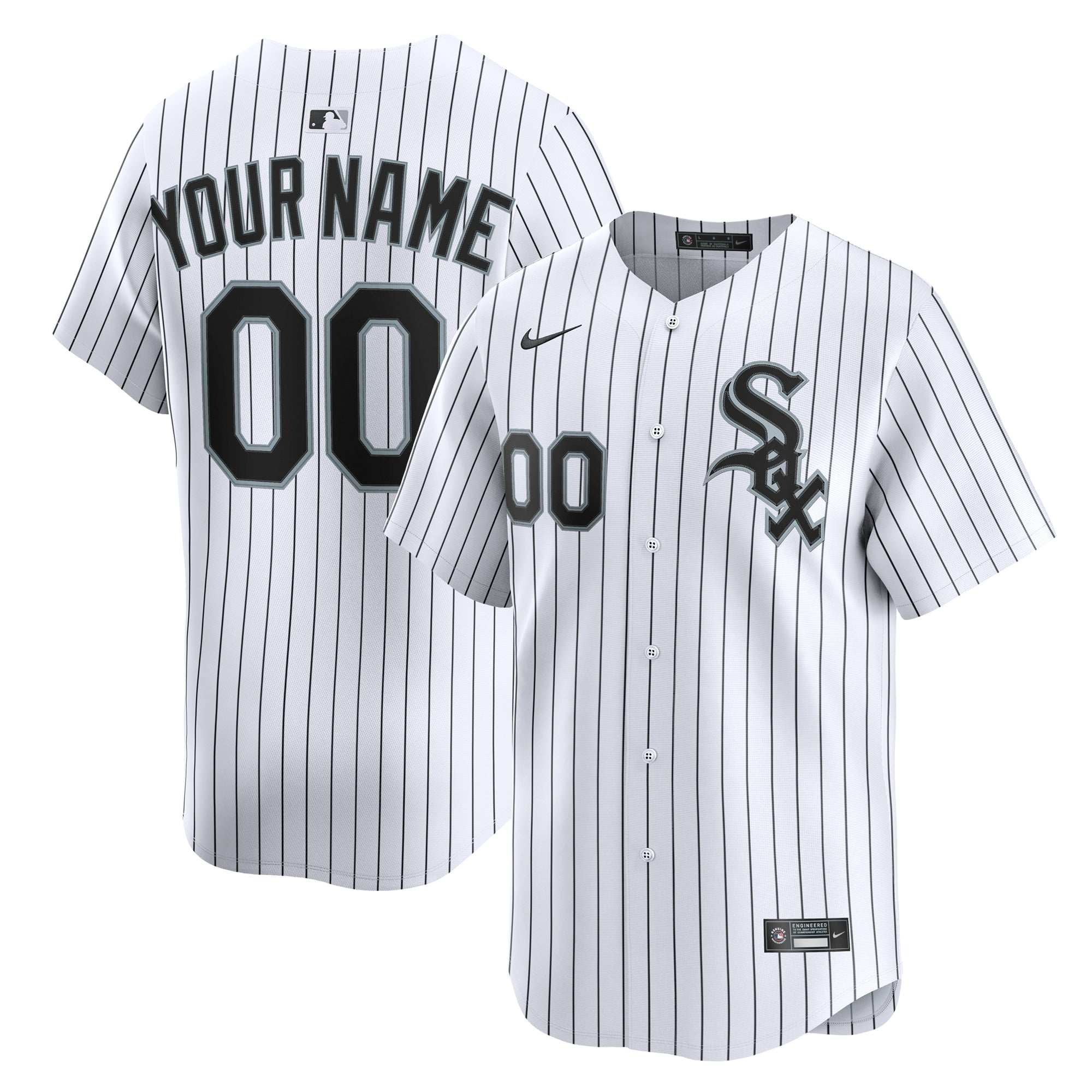 Chicago White Sox Nike Alternate Limited Custom Jersey - Black/White - Image 2