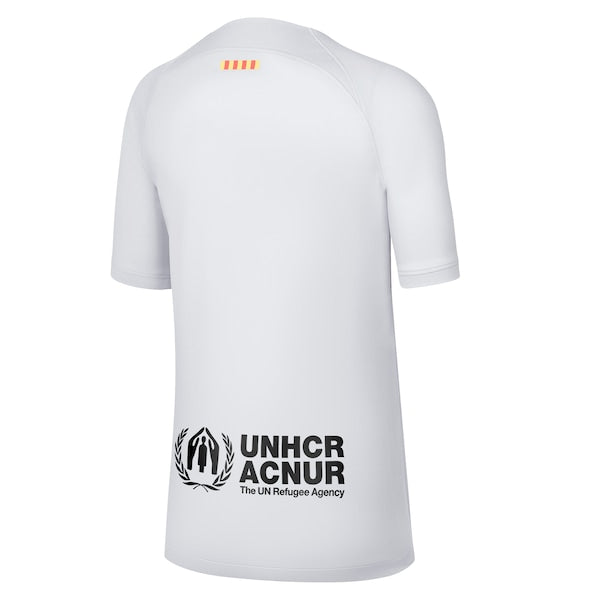 Barcelona Nike Youth 2022/23 Third Breathe Stadium Replica Blank Jersey - Gray - Image 3