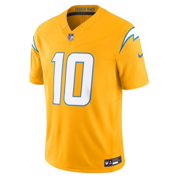 Justin Herbert Los Angeles Chargers Nike Alternate Charger Power Vapor F.U.S.E. Limited Jersey - Gold/Royal/Navy/Powder Blue - Image 3