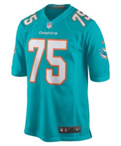 Alternative view of Greg Little Miami Dolphins Nike Game Jersey - Aqua