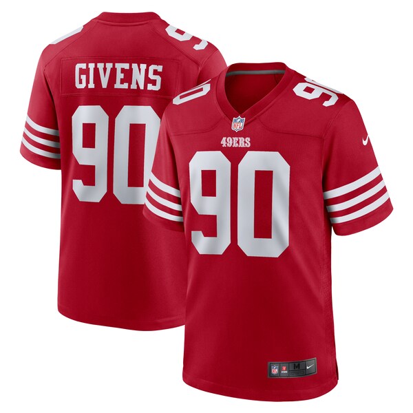 Kevin Givens San Francisco 49ers Nike Game Jersey - Scarlet - Image 2