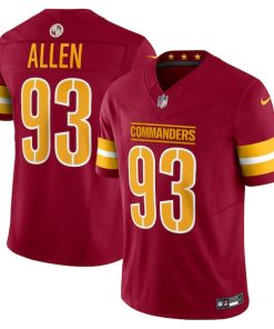 Alternative view of Jonathan Allen Washington Commanders Nike Vapor F.U.S.E. Limited Jersey - Burgundy/Black