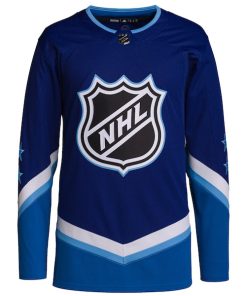 Alternative view of adidas 2022 NHL All-Star Game Western Conference Primegreen Authentic Jersey - Blue