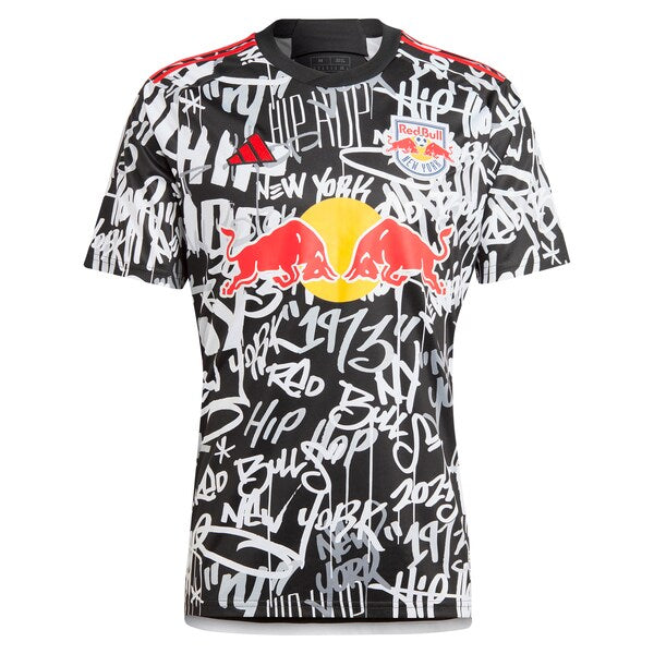 New York Red Bulls adidas 2024 Freestyle Replica Custom Jersey - Black - Image 2