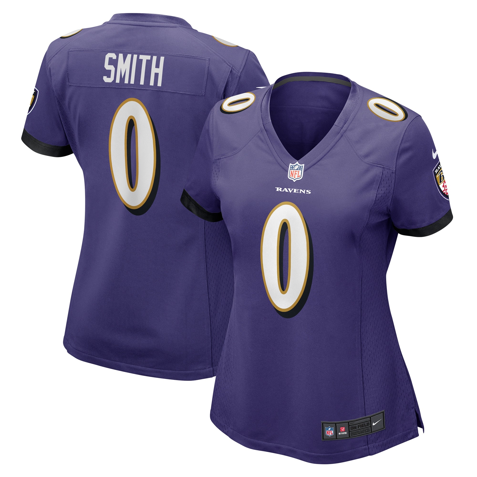 Roquan Smith Baltimore Ravens Nike Women's Team Game Jersey - Black/Purple - Image 6