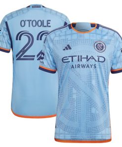 Kevin O'Toole New York City FC adidas 2024 The Interboro Kit Authentic Player Jersey - Sky Blue