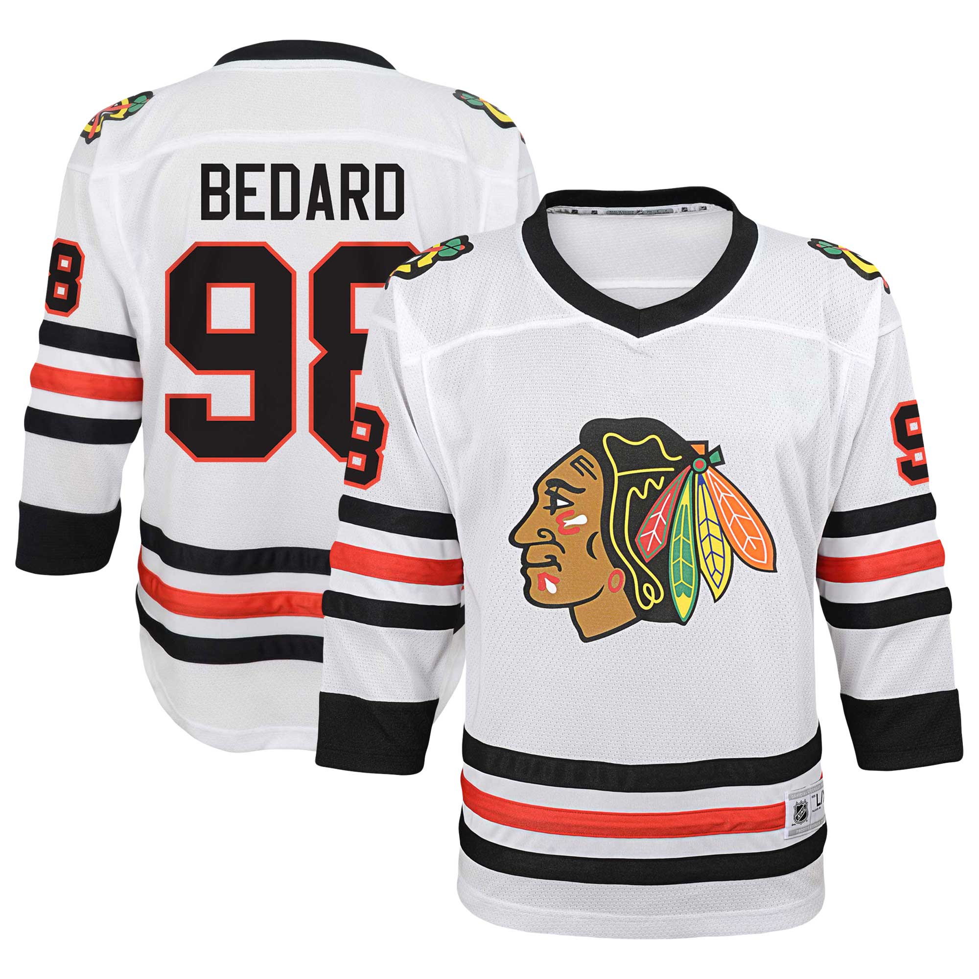 Connor Bedard Chicago Blackhawks Youth Home Replica Player Jersey - Red/White - Image 6