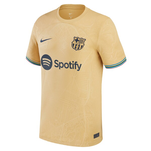 Frenkie de Jong Barcelona Nike Youth 2022/23 Away Replica Player Jersey - Yellow - Image 2