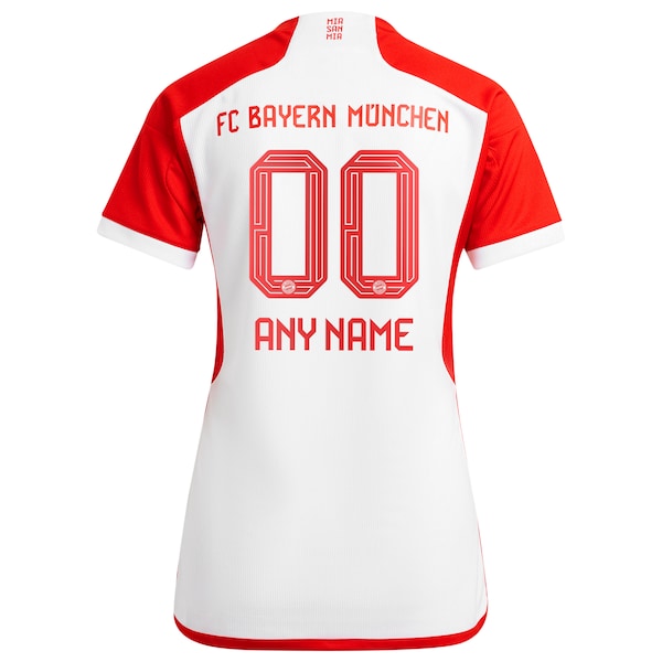 Bayern Munich adidas Women's 2023/24 Home Replica Custom Jersey - White - Image 3