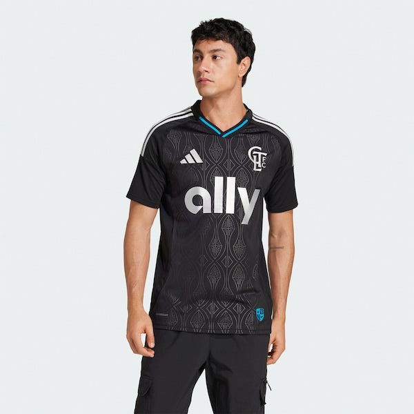 Charlotte FC adidas 2025 Fortress Kit Replica Jersey - Black - Image 3
