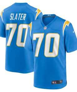 Alternative view of Rashawn Slater Los Angeles Chargers Nike Game Jersey - Powder Blue/White