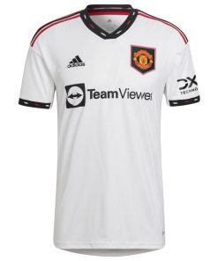 Alternative view of Aaron Wan-Bissaka Manchester United adidas 2022/23 Away Replica Player Jersey - White