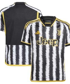 Juventus adidas Youth 2023/24 Home Replica Jersey - Black
